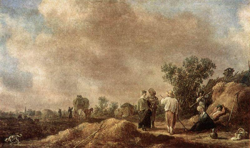 Jan van Goyen Haymaking. France oil painting art